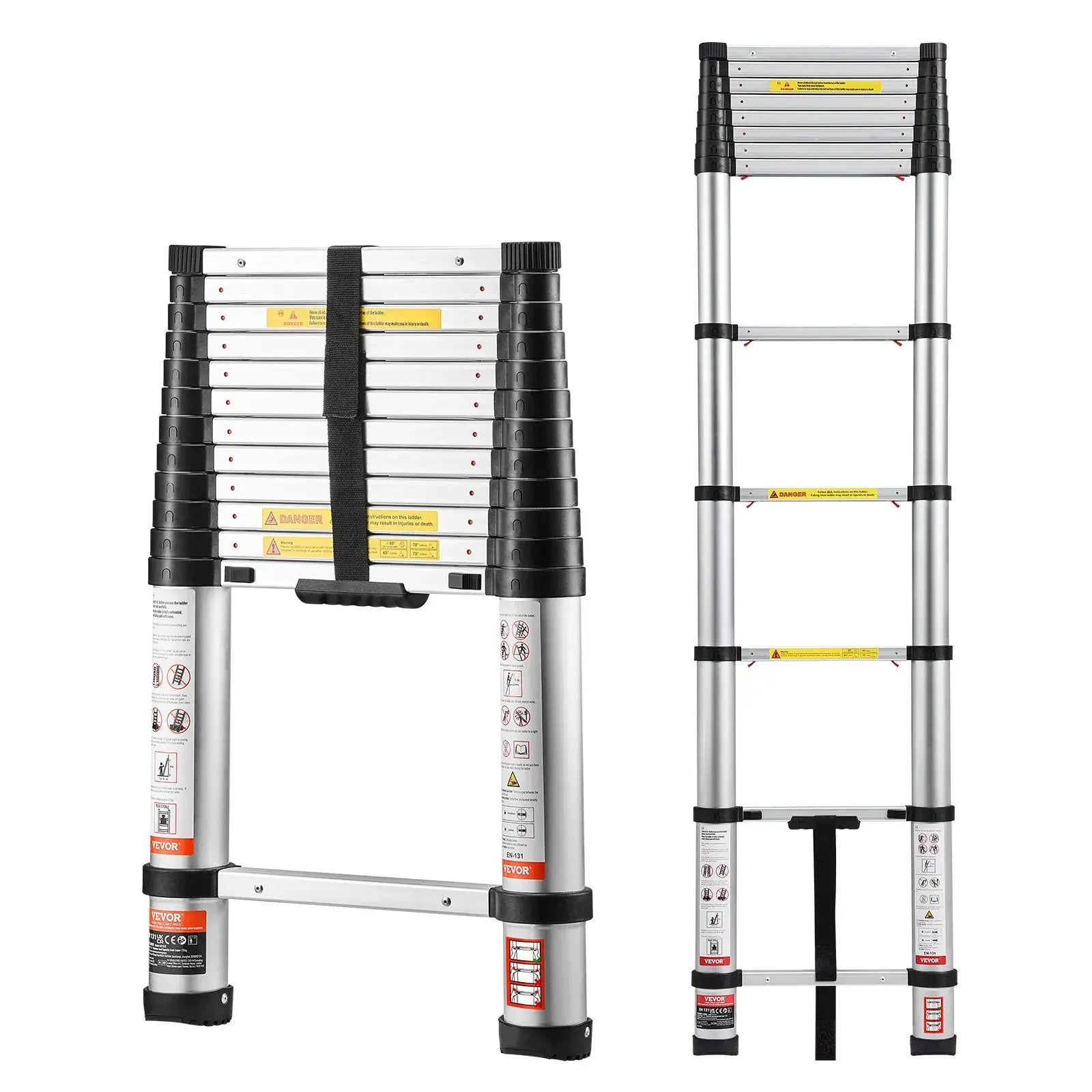 VEVOR Telescoping Ladder, , Mutil-button Retraction Collapsible Extension
