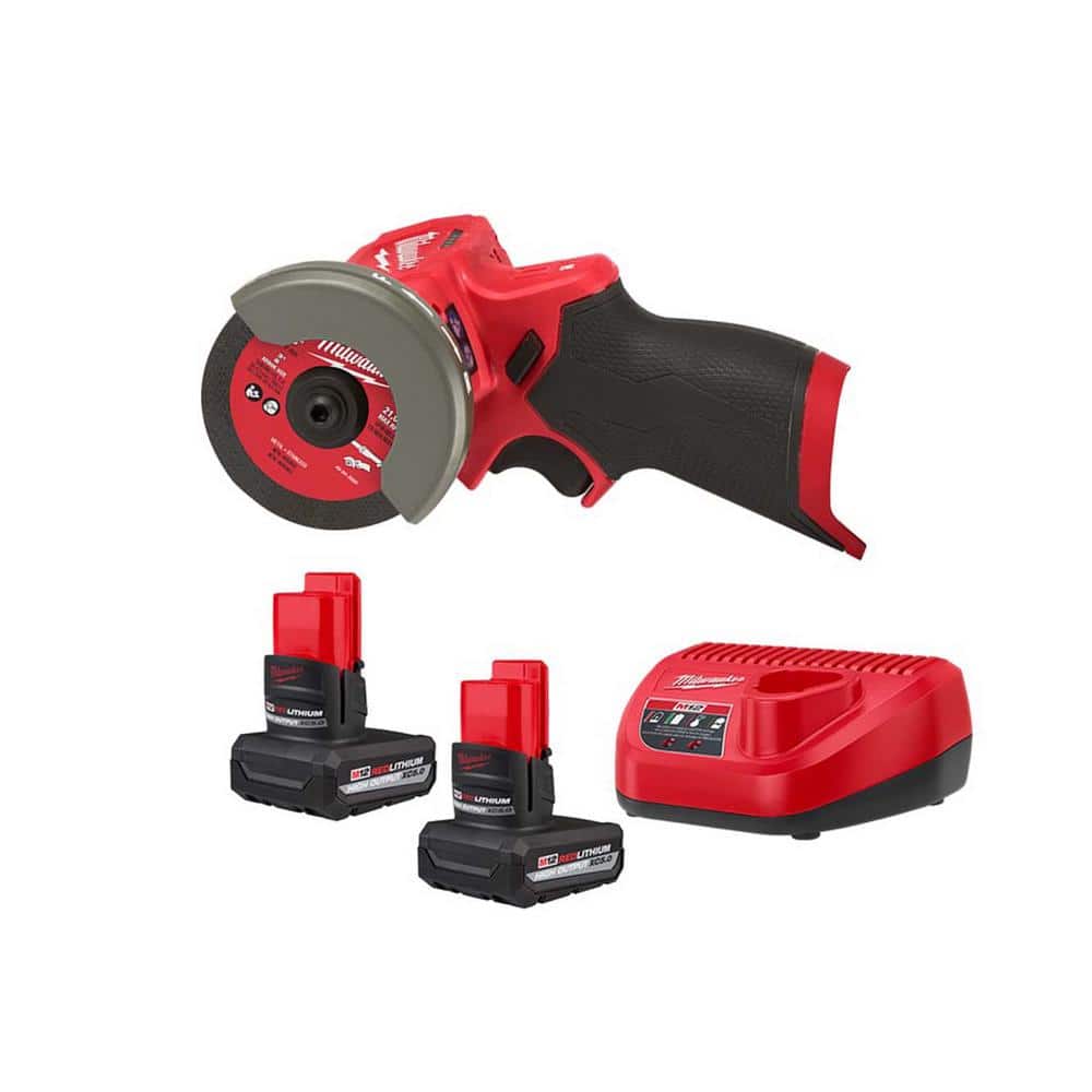 M12 FUEL 12V Lithium-Ion Brushless Cordless 3 in. Cut Off Saw w/M12 XC 5.0 Ah