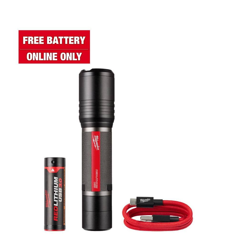 2,000 Lumens REDLITHIUM USB Slide Focus Flashlight - Main image