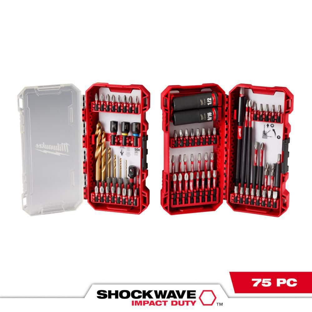 SHOCKWAVE Impact Duty Alloy Steel Drill, Drive and Fastening Bit Set with