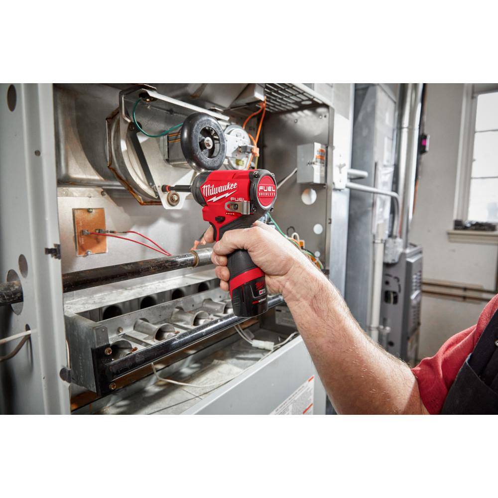 M12 FUEL 12V Lithium-Ion Brushless Cordless Hammer Drill/Impact Driver Combo Kit 2-Tool w/High Output 5.0Ah Battery