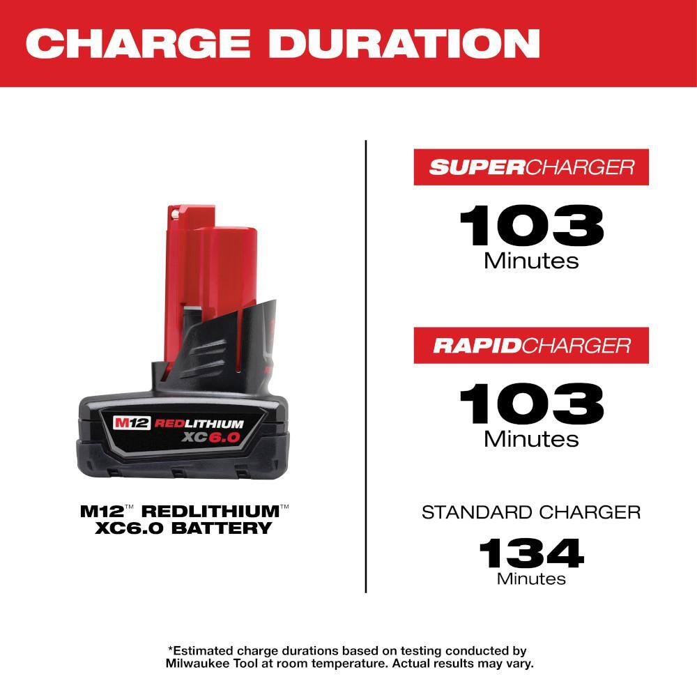 M12 12-Volt Lithium-Ion XC Extended Capacity 6.0Ah Battery Pack