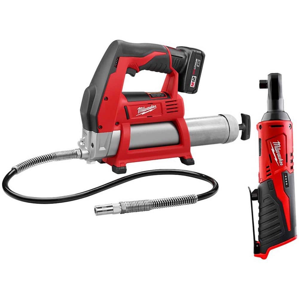 M12 12-Volt Lithium-Ion Cordless Grease Gun Kit with One 3.0 Ah Battery,