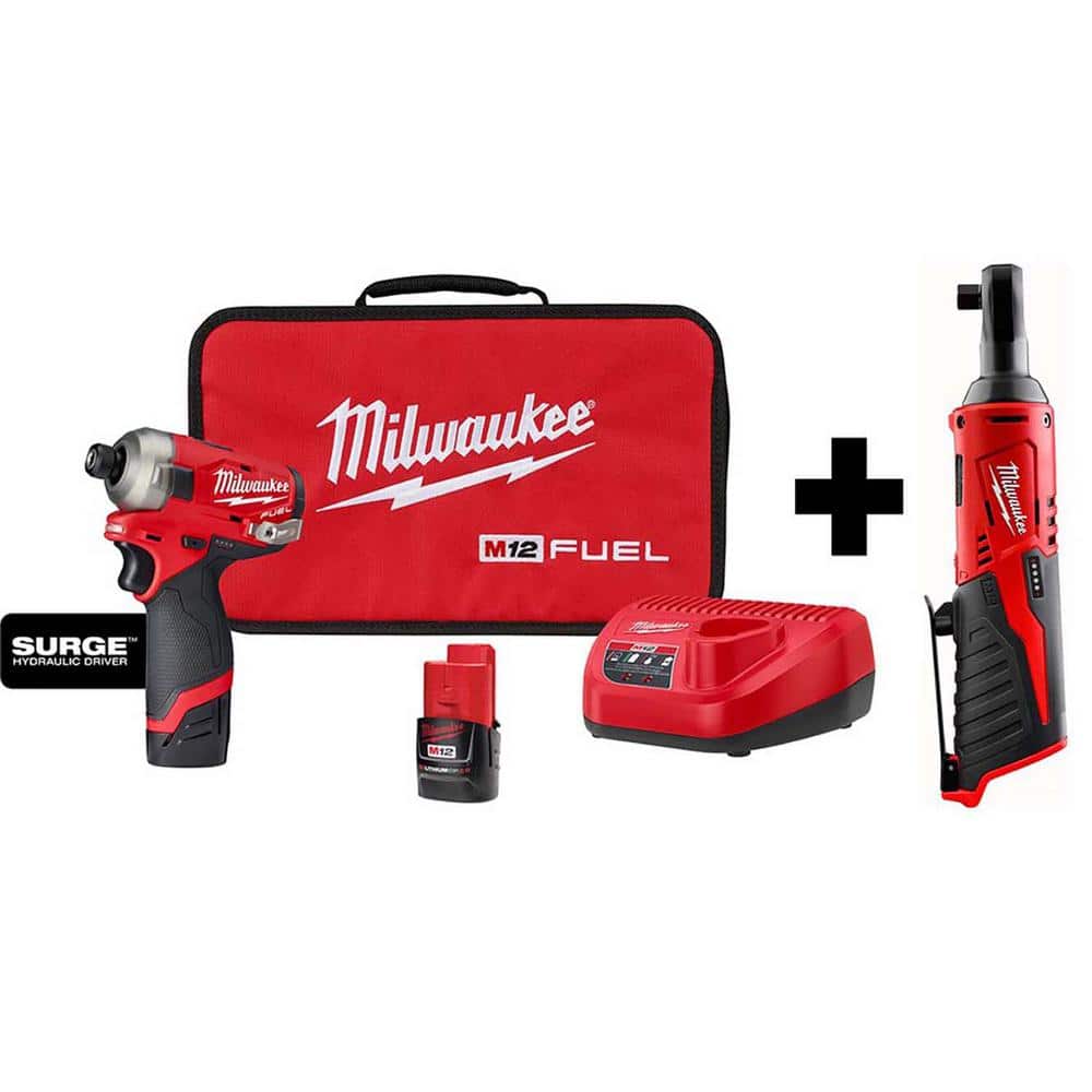 M12 FUEL SURGE 12V Lithium-Ion Brushless Cordless 1/4 in. Hex Impact Driver