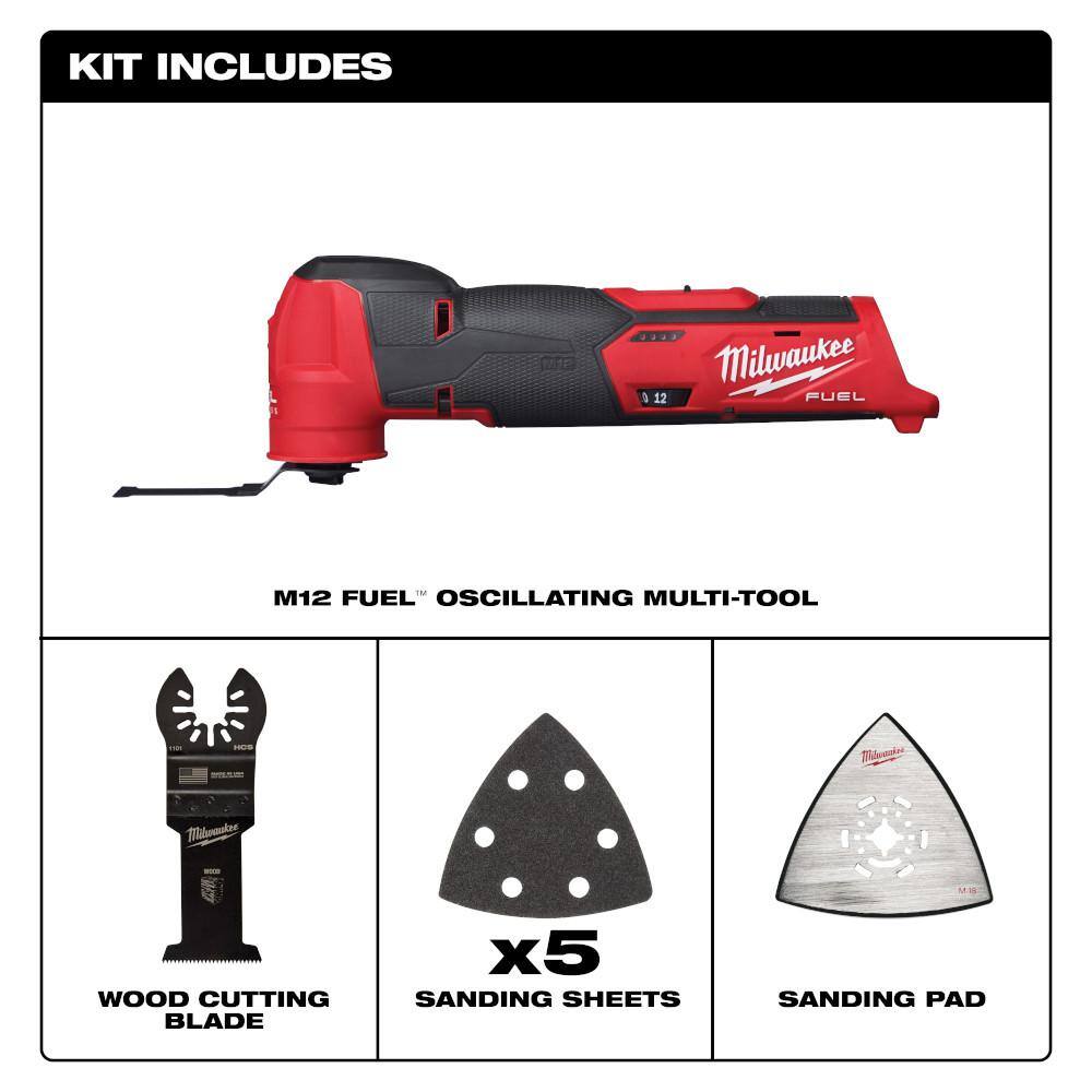 M12 FUEL 12-Volt Li-Ion Brushless Cordless Hammer Drill/Impact Driver Combo Kit (2-Tool) with Oscillating Multi-Tool