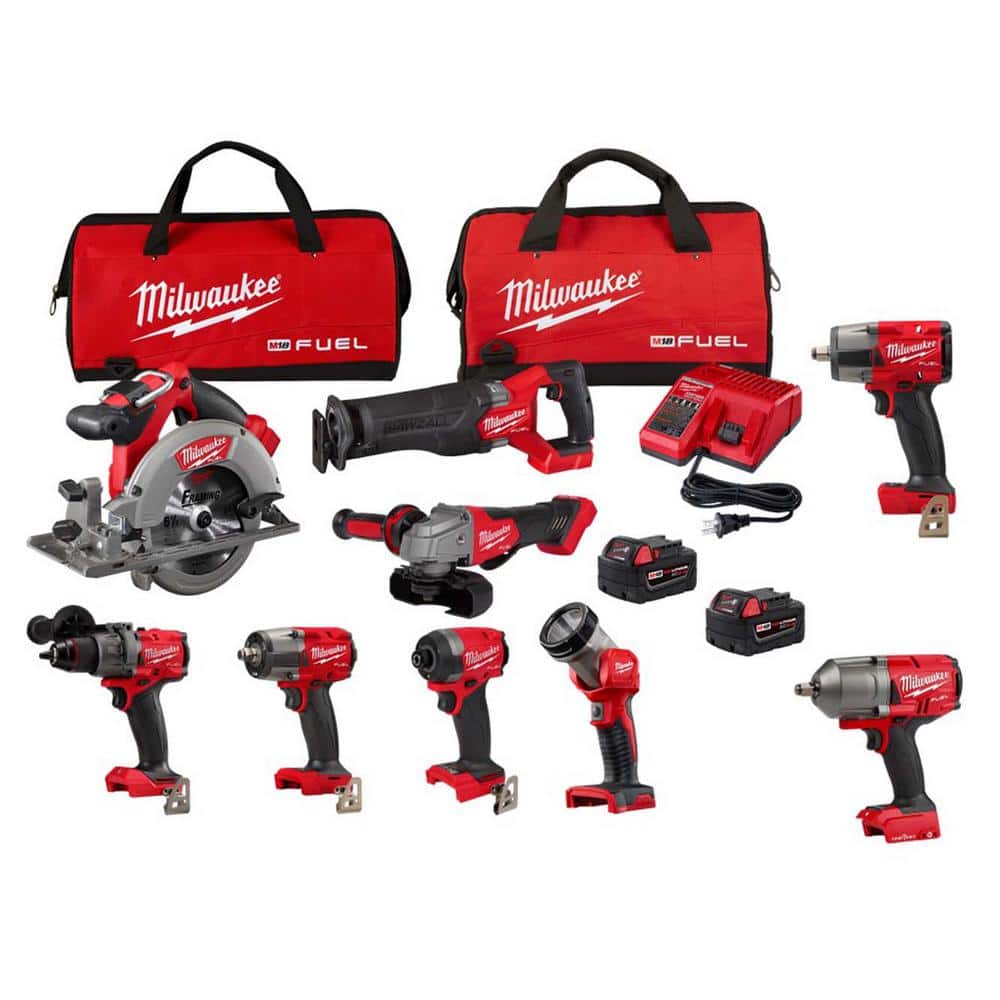M18 FUEL 18V Lithium-Ion Brushless Cordless Combo Kit with (2) 1/2 in. Impact