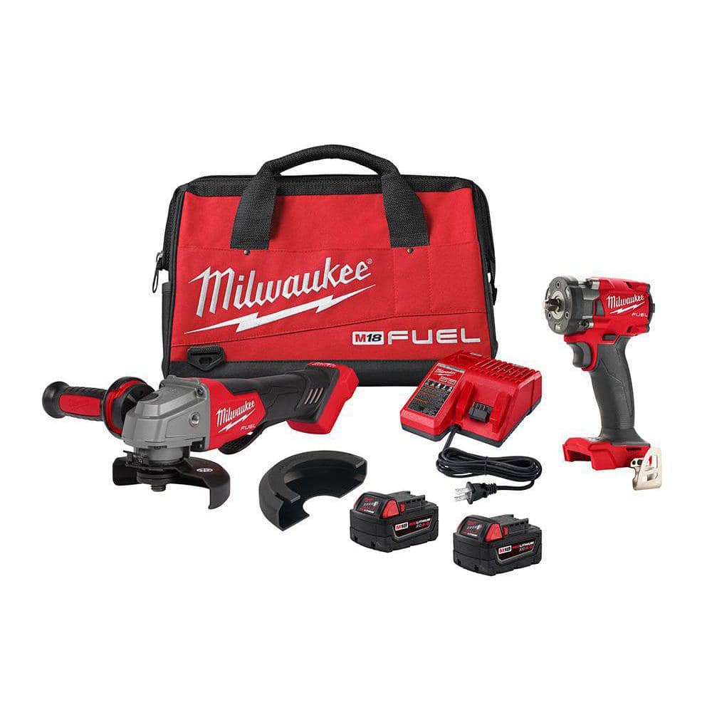 M18 FUEL 18V Lithium-Ion Brushless Cordless Grinder & 3/8 in. Impact Wrench