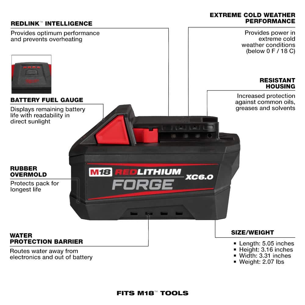 M18 Fuel 18V Lithium-Ion Brushless Cordless 4-1/2 in. /5 in. Grinder with Paddle Switch Kit with FORGE 6.0Ah Battery