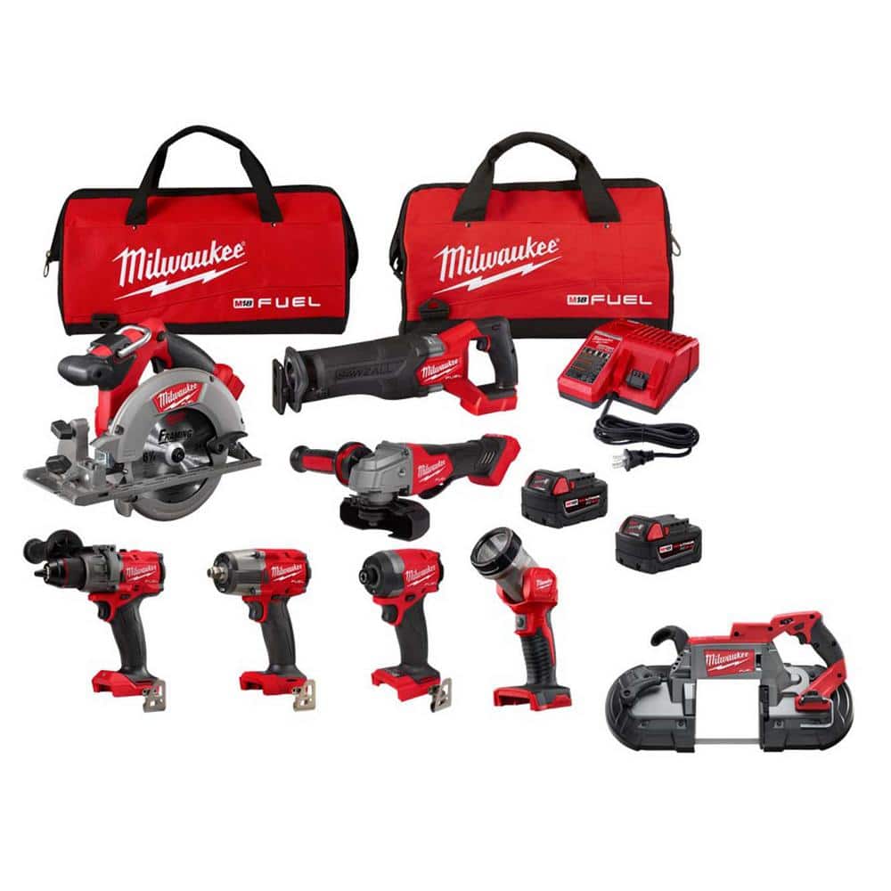 M18 FUEL 18V Lithium-Ion Brushless Cordless Combo Kit with (2) 5.0 Ah Batteries