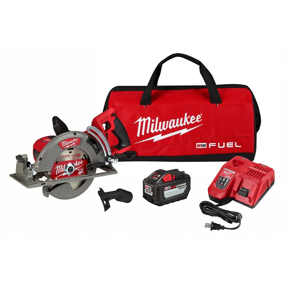 M18 FUEL 18V 7-1/4 in. Lithium-Ion Cordless Rear Handle Circular Saw Kit with