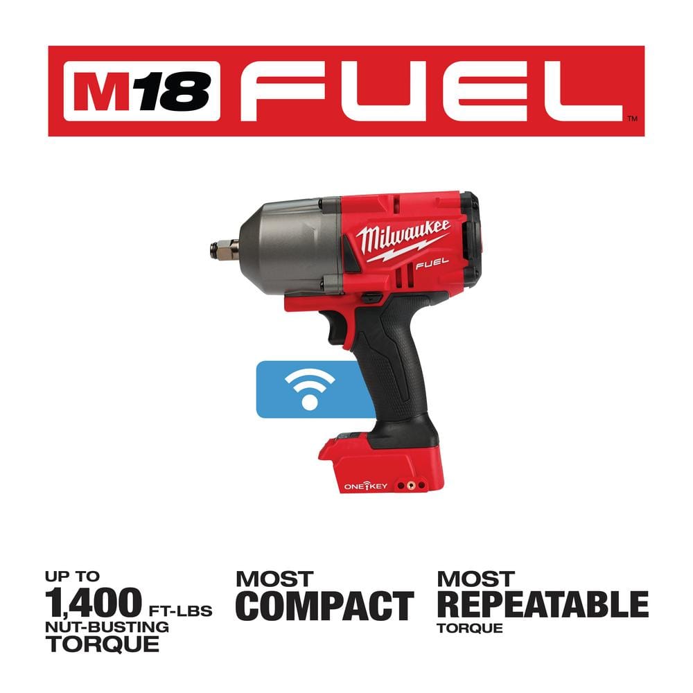 M18 FUEL ONE-KEY 18V Lithium-Ion Brushless Cordless 1/2 in. Impact Wrench with Friction Ring (Tool-Only)