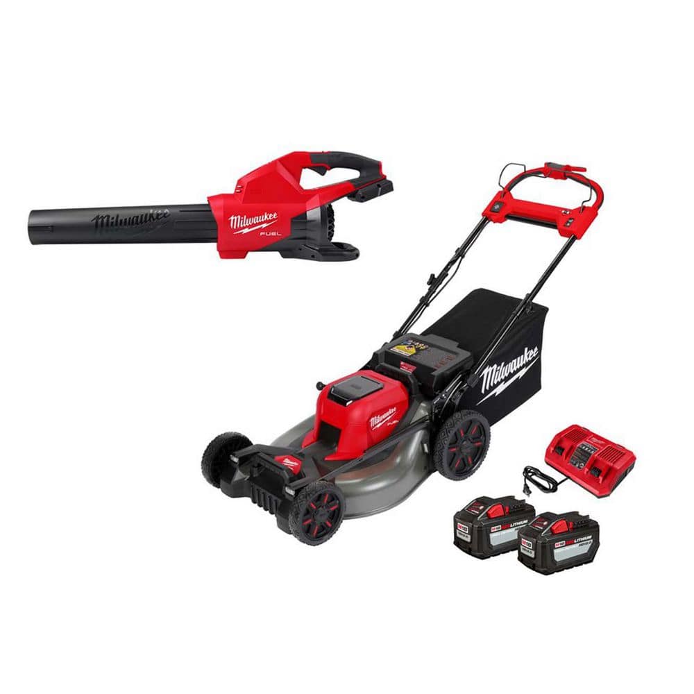 M18 FUEL Brushless Cordless 21 in. Walk Behind Self-Propelled Mower with (2)