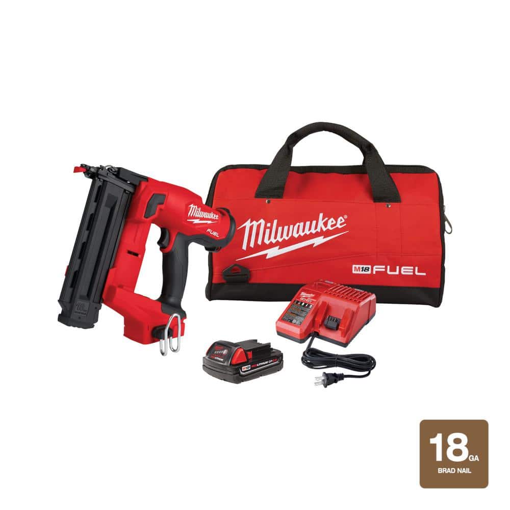 M18 FUEL GEN II 18-Volt 18-Gauge Lithium-Ion Brushless Cordless Brad Nailer Kit