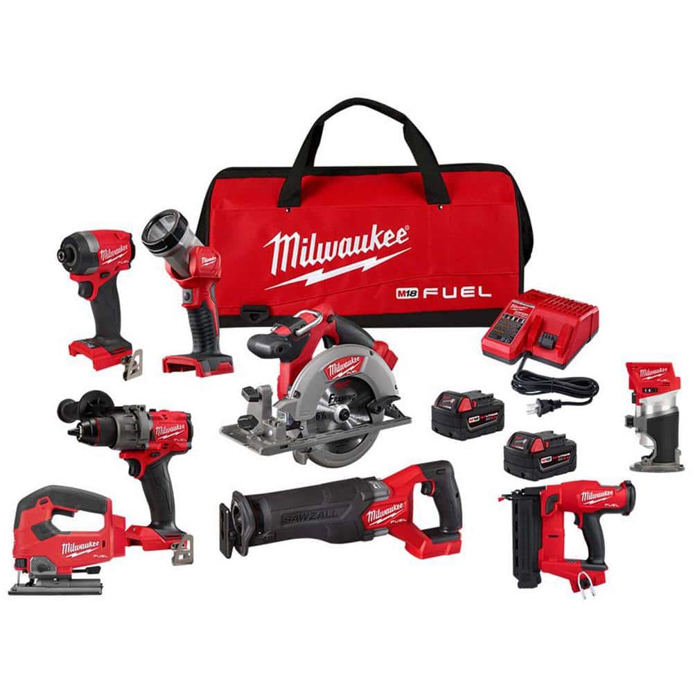 M18 FUEL 18-Volt Lithium-Ion Brushless Cordless Combo Kit (5-Tool) with Compact