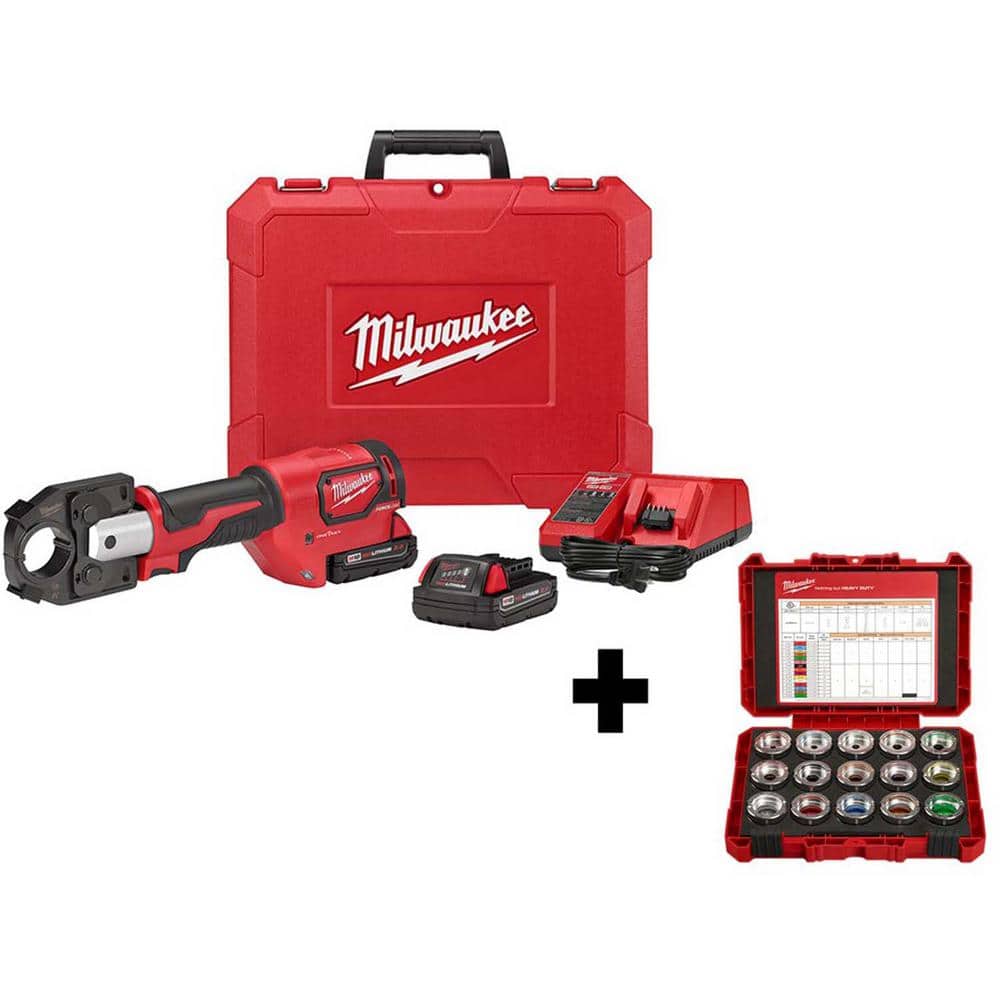 M18 18V Lithium-Ion Cordless Force Logic 600 MCM Crimper Kit with 600 MCM