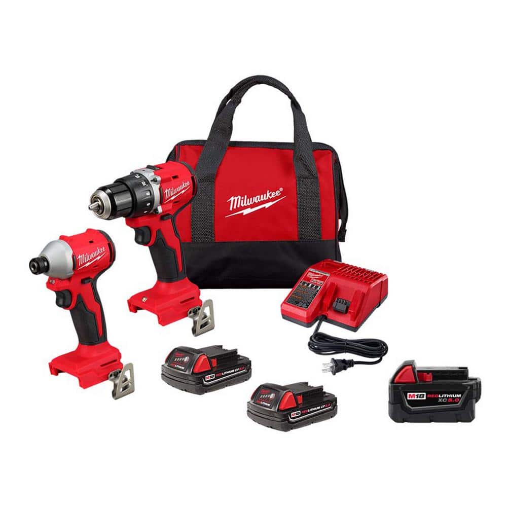 M18 18V Lithium-Ion Brushless Cordless Compact Drill/Impact Combo Kit (2-Tool)