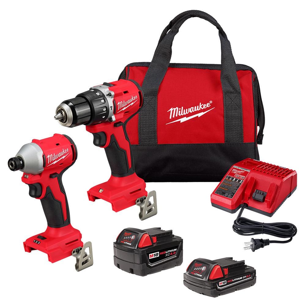 M18 18-Volt Lithium-Ion Brushless Cordless Compact Hammer Drill/Impact Combo