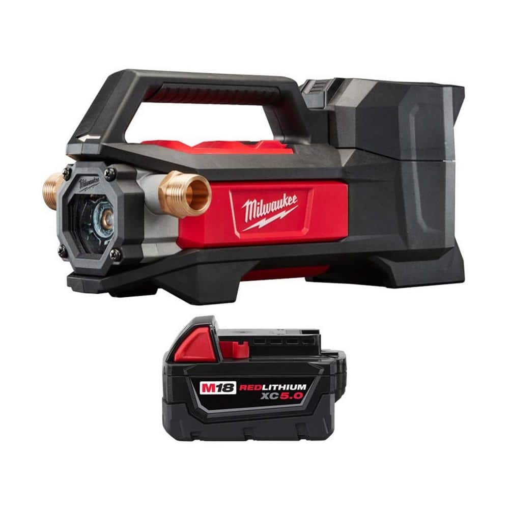 M18 18-Volt 1/4 hp. Lithium-Ion Cordless Transfer Pump with M18 18-Volt 5.0 Ah