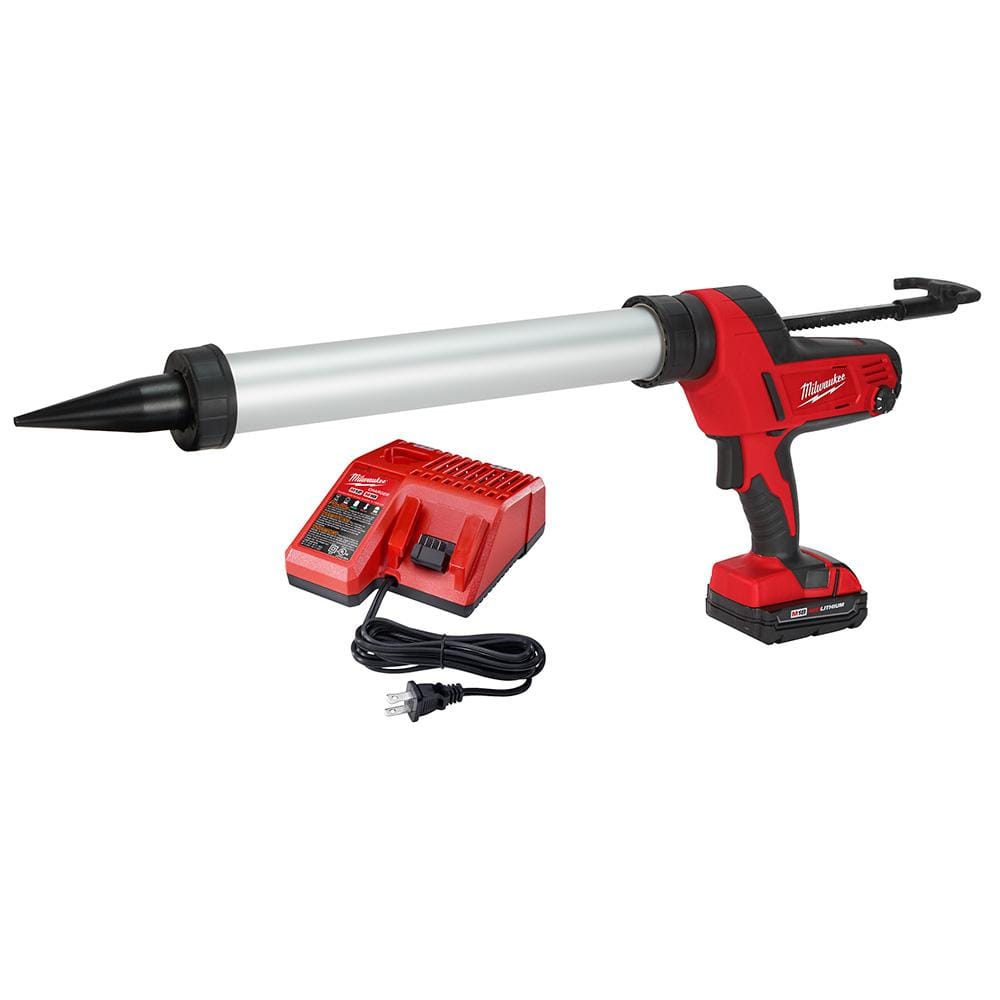 M18 18V Lithium-Ion Cordless 20 oz. Caulk and Adhesive Gun Kit Aluminum Sausage