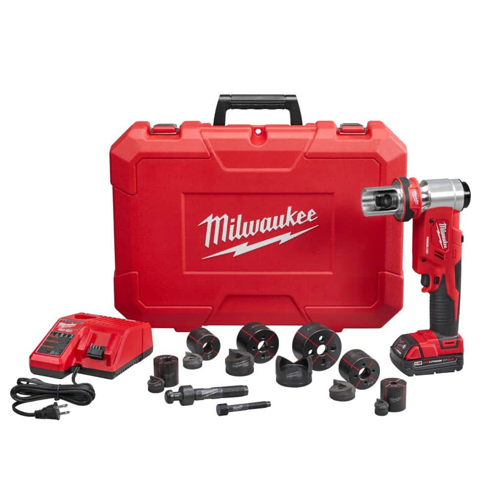 M18 18V Lithium-Ion Cordless FORCE LOGIC 6 Ton Knockout Tool 1/2 in. to 2 in.