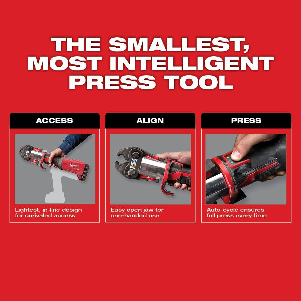 M18 18V Lithium-Ion Brushless Cordless FORCE LOGIC Press Tool Kit with 1/4 in. - 7/8 in. ACR Jaws (6-Jaws Included)