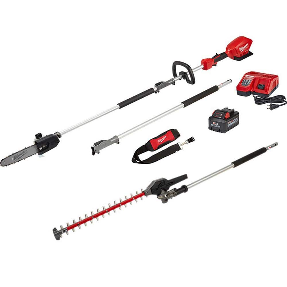 M18 FUEL 10 in. 18V Lithium-Ion Brushless Cordless Pole Saw Kit w/Hedger